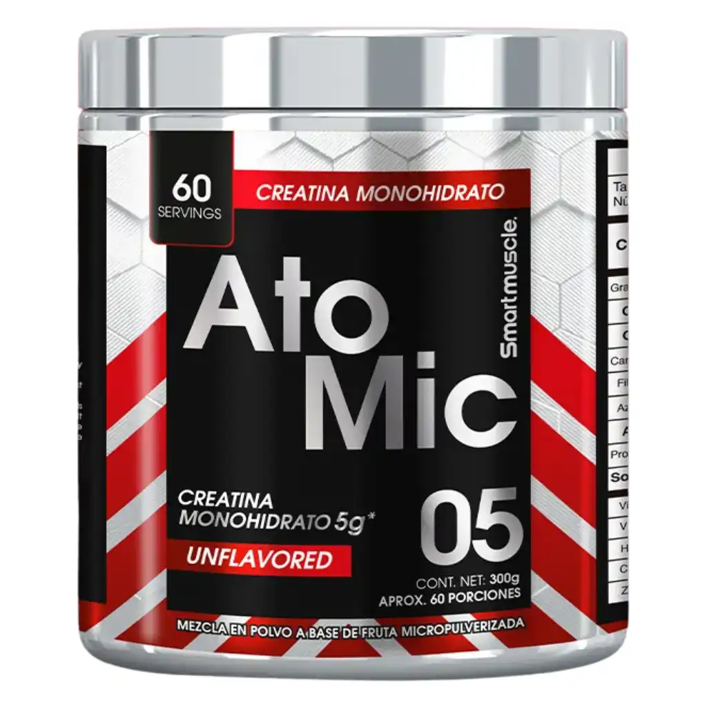 Creatina Atomic monohidratada 300 g Suplemento em pó Smart Muscle